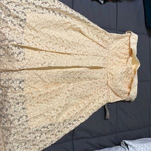 NWT | Pastel Yellow Flower Print Cocktail Dress